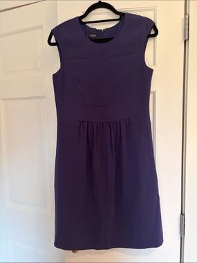 Hobbs Purple Cap-Sleeve Sheath Dress